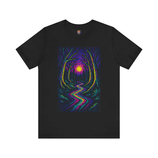 Mystical Forest Dusk Woods T-Shirt Short Sleeve - Unisex