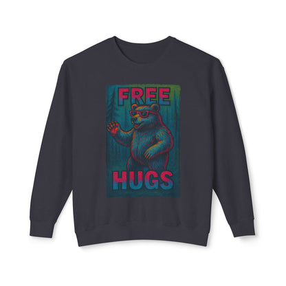 Free Hugs Chill Bear - Lightweight Crewneck Sweatshirt - Unisex