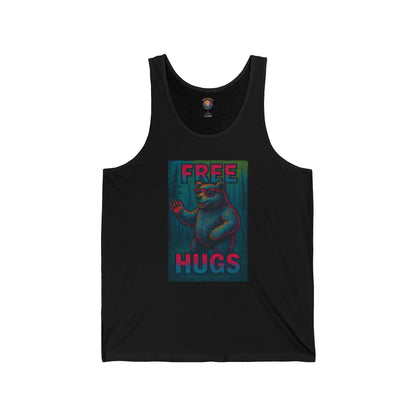 Psychedllic Tank Top ft. GroovyGrizz the Free Hugs Bear - Unisex