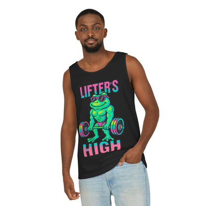 Psychedelic Frog Lifter's High Tank Top - Garment-Dyed - Unisex
